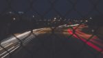 歩道橋から見た夜の高速道路